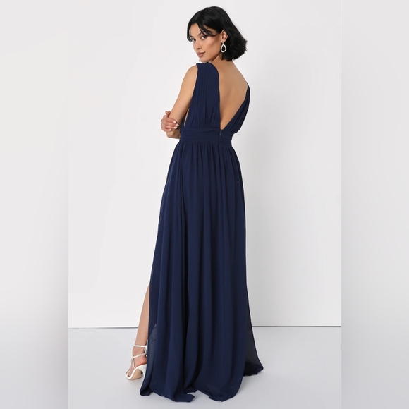 Heavenly Hues Navy Blue Maxi Dress - Picture 3 of 5